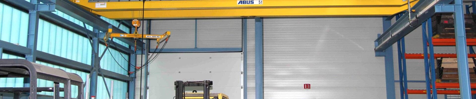 ABUS-kraan met een draagvermogen van 5 ton bij de firma NedTrain Componenten in Nederland
