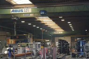 ABUS rolbrug in fabriekshal in provincie Gelderland 