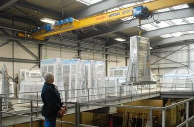 Enkelliggerloopkraan met draagvermogen van 2,5 ton van de Zwitserse firma EgoKiefer