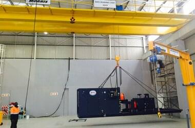 3 ZLK dubbelliggerloopkranen met 12,5 ton draagvermogen in de Sandvik Mining business unit